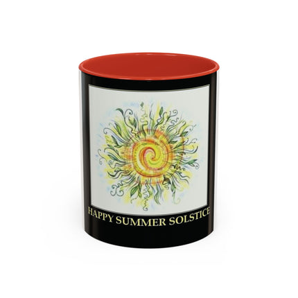 Summer Solstice Mug – 11oz Accent Ceramic Cup with Sunshine Art