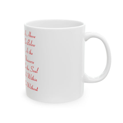 Enchanted Ceramic Mug – “As Above So Below” Design, 11oz