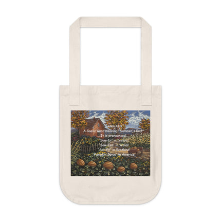 Samhain Organic Canvas Tote Bag - Eco-Friendly with Seasonal Design