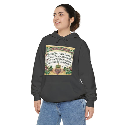 Celtic Holiday Hoodie — "Blessed be your holidays" Cozy Family Christmas Sweatshirt