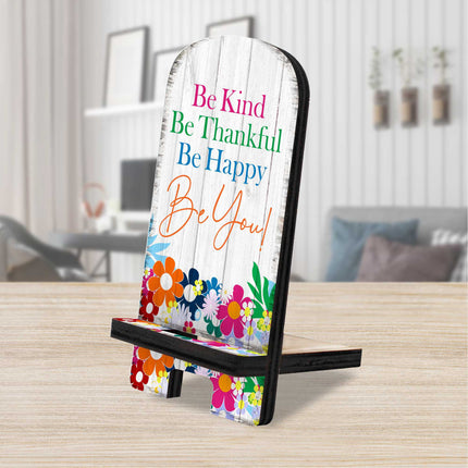Be You! Cell Phone Stand Family Decor Wood Mobile Tablet Holder Charging Station Organizer - 892066-0