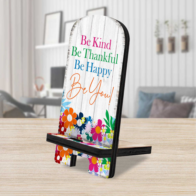 Be You! Cell Phone Stand Family Decor Wood Mobile Tablet Holder Charging Station Organizer - 892066-0