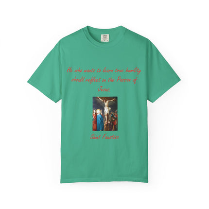 Unisex T-Shirt – “Reflect on the Passion of Jesus” Quote