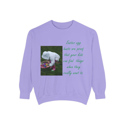 Parenting Humor Sweatshirt – Easter Egg Hunt Edition