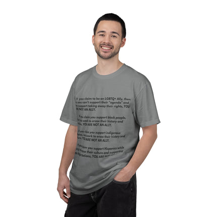 Statement Tee — "You Are Not An Ally" Social Justice Message T-Shirt