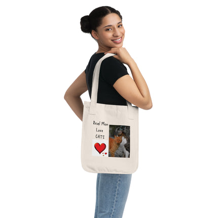Real Men Love Cats Tote – Organic Canvas – Eco-Friendly