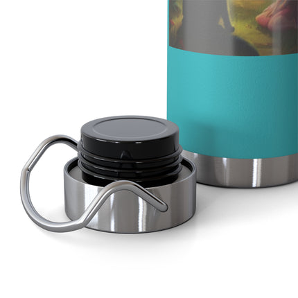 22oz Insulated Bottle — Enchanted Forest Cat & Girl Illustration
