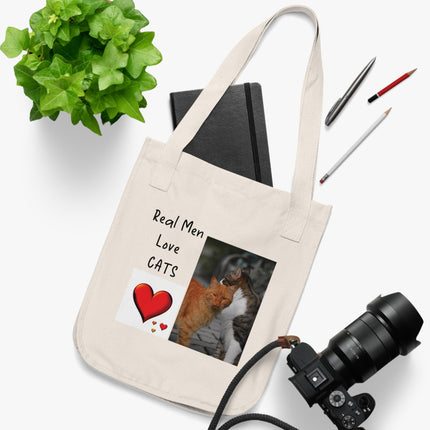 Real Men Love Cats Tote – Organic Canvas – Eco-Friendly