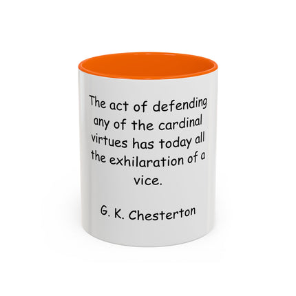 Coffee Mug with G.K. Chesterton Quote – Literary Quote Accent Mug (11/15 oz)