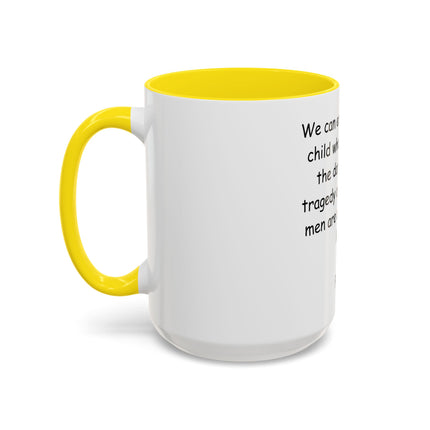 Plato Quote Accent Coffee Mug - "Afraid of the Light" Philosophical Ceramic Mug