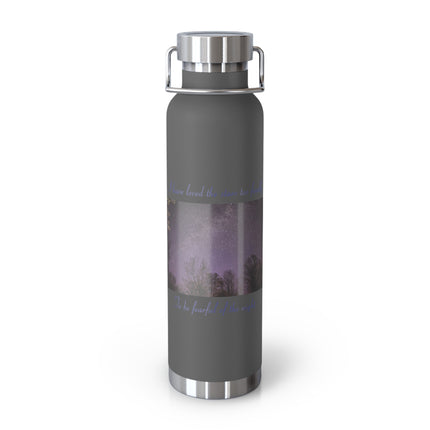 Starry Night Insulated Water Bottle - 22oz, Inspirational Quote