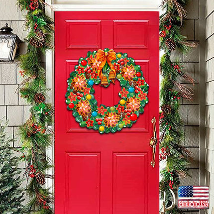 Christmas Holiday Door Wreath by G. DeBrekht - Christmas Decor - 8185307H-2