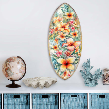 Bloom Harmony Surfboard Coastal Wall Art by G. DeBrekht - Coastal Holiday Decor - 8490132HS-4