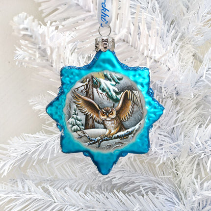 Owl Mercury Glass Ornament by G. DeBrekht - Wildlife Holiday Decor - 771046-1