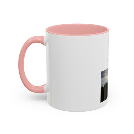 Pray for Peace Accent Coffee Mug — Inspirational Religious Prayer Mug (11/15oz)