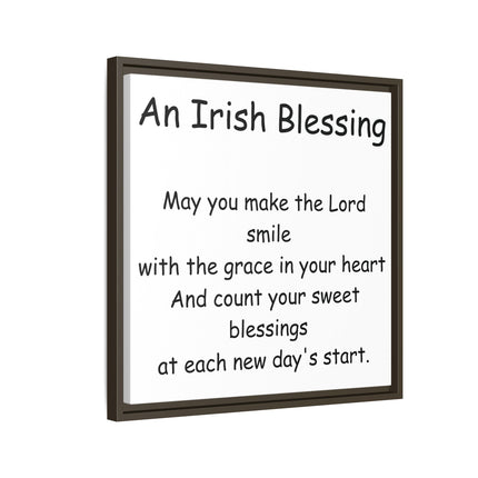Canvas Wall Art — “An Irish Blessing” Framed Matte Print