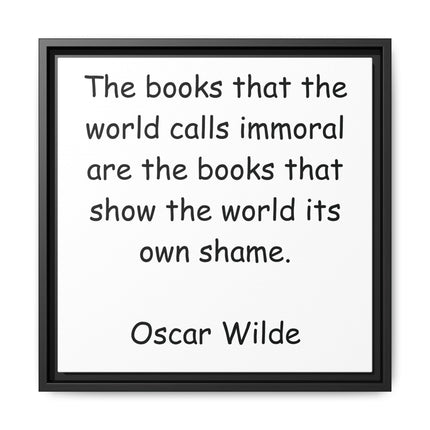 Oscar Wilde Quote Matte Canvas Print — Framed Literary Wall Art