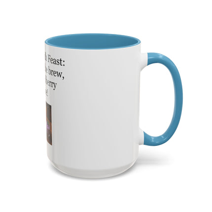 Lughnasadh Feast Mug — "The bread, the brew, and the bilberry mousse!" Accent Coffee Cup