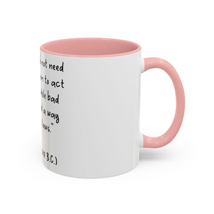 Plato Quote Mug – 11oz Accent Ceramic Cup for Thoughtful Sips