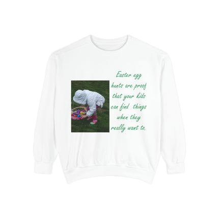 Easter Egg Hunt Sweatshirt - Unisex Garment-Dyed