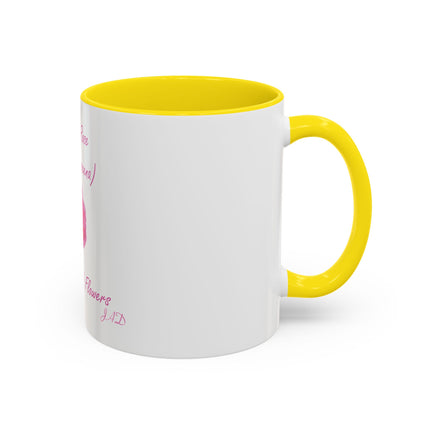 Damask Rose Coffee Mug — "The Queen of Flowers" Botanical Tea Cup