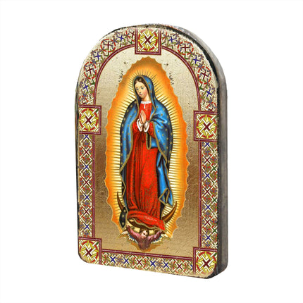 Lady of Guadalupe Wooden Gold Plated Religious Christian Sacred Icon - Inspirational Icon Decor - 86032-4