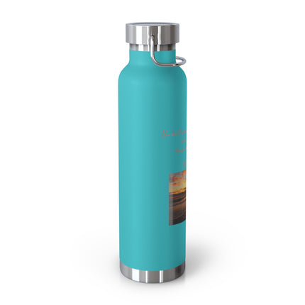 Zen Meditation Quote 22oz Vacuum Bottle — '20 Minutes...' Sunset Design