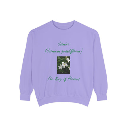 Jasmine Flower Sweatshirt - Unisex Garment-Dyed