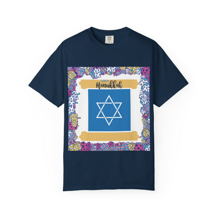 Hanukkah Unisex Garment-Dyed T-Shirt - Celebrate the Festival of Lights