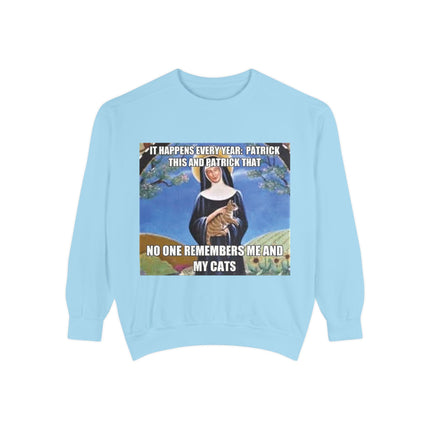 Humorous Unisex Sweatshirt - "No One Remembers Me and My Cats"