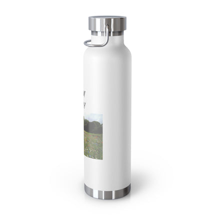 Bloom Wildly Insulated Water Bottle - 22oz Copper Travel Flask for Nature Lovers