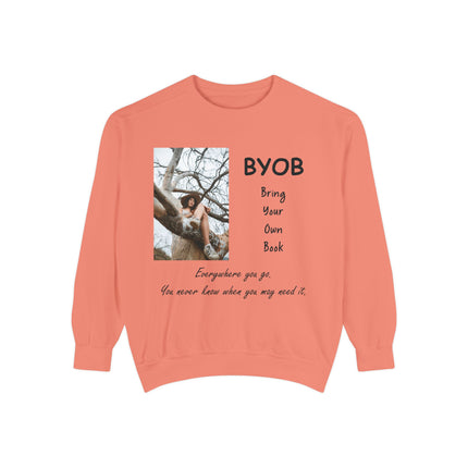 BYOB Sweatshirt – “Bring Your Own Book” – Unisex Literary Fashion