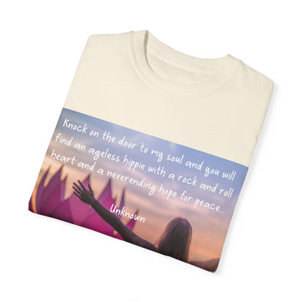 Inspirational Unisex Garment-Dyed T-shirt for Peace Lovers