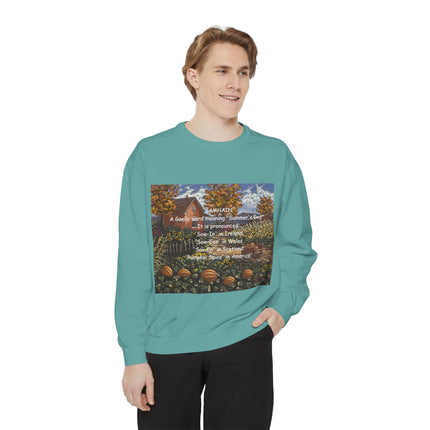 Samhain Sweatshirt – Cozy Unisex Pullover with Pumpkin Spice Wit