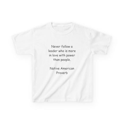 Native Proverb Kids Tee – Heavy Cotton Shirt on Power & Integrity