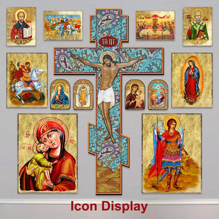 Virgin Mary Wooden Gold Plated Religious Christian Sacred Icon - Inspirational Icon Decor - 86063-2