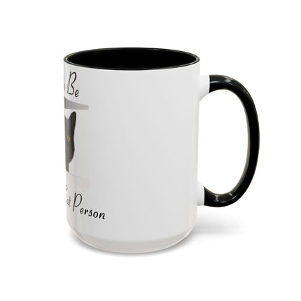 Proud Cat Person Accent Mug – 15oz Ceramic Gift for Cat Lovers