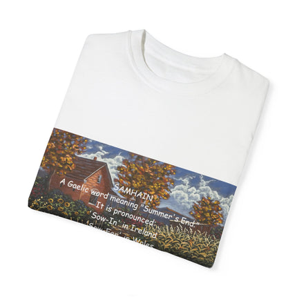 Samhain Tee – Unisex Garment-Dyed Shirt with Pumpkin Spice Wit