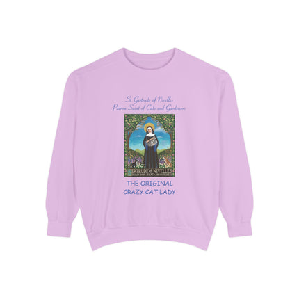 Crazy Cat Lady Sweatshirt – Unisex Garment-Dyed Design
