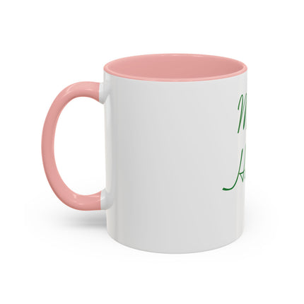 Magick Happens Coffee Mug — Witchy Green Script Accent Mug (11/15oz)