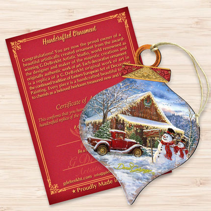 Country Store Christmas Drop Wooden Ornaments by Gelsinger - Christmas Decor - 8031022-1607-3