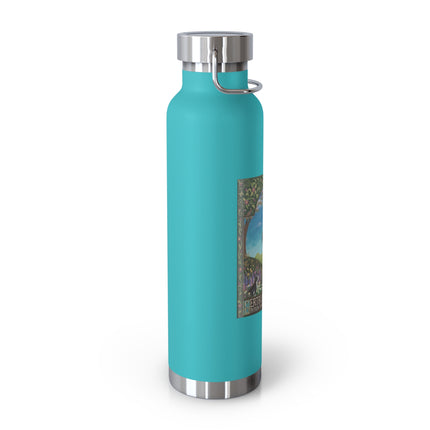St. Gertrude of Nivelles Copper Vacuum Bottle — Patron Saint of Cats & Gardeners, “Original Crazy Cat Lady” 22oz