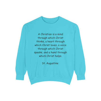 Inspirational Christian Quote Sweatshirt - Unisex Garment-Dyed