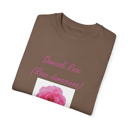 Damask Rose Unisex T-shirt - The Queen of Flowers Design