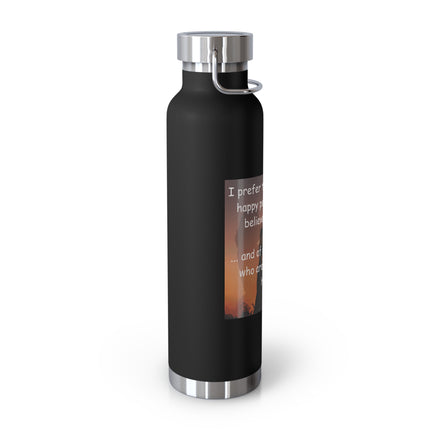 Magic & Joy Insulated Bottle — 22oz Copper Vacuum Flask with Whimsical Quote