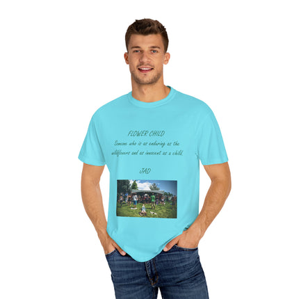 Flower Child Unisex Garment-Dyed T-Shirt – Vintage Inspiration for Free Spirits