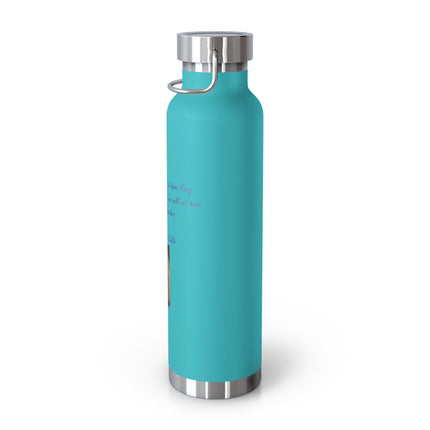 Saint Kolbe Quote Bottle – 22oz Copper Flask for Faith & Courage