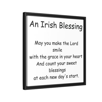 Canvas Wall Art — “An Irish Blessing” Framed Matte Print