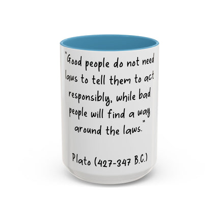 Plato Quote Mug – 15oz Accent Ceramic Cup for Thoughtful Minds