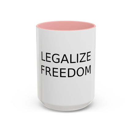 Legalize Freedom Accent Coffee Mug – Colored Handle 11/15oz